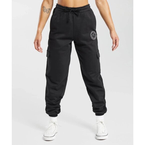 Gymshark Legacy Jogger Black Sweatpants Pants Comfy Men's Large - Picture 1 of 8